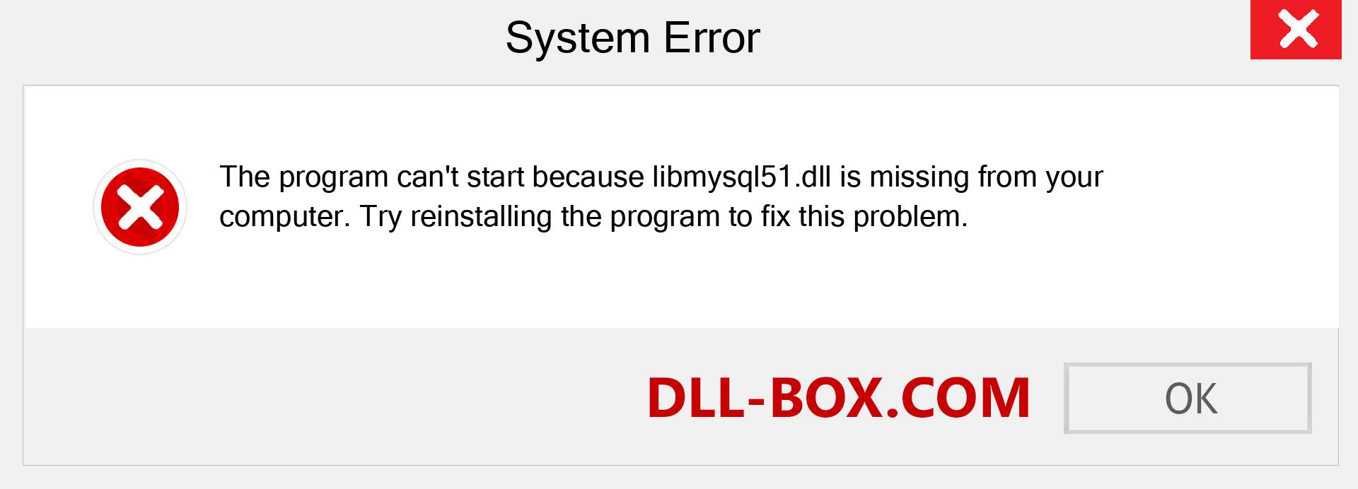  libmysql51.dll file is missing?. Download for Windows 7, 8, 10 - Fix  libmysql51 dll Missing Error on Windows, photos, images